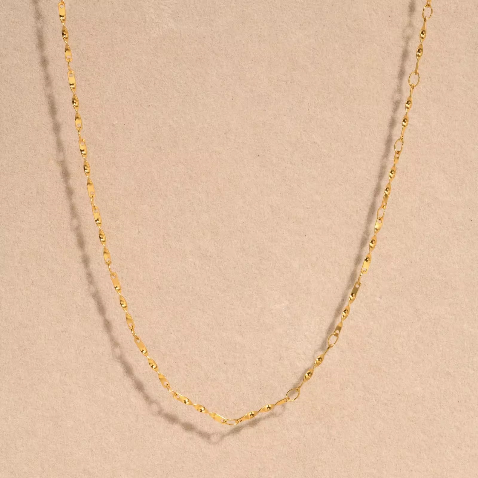 Ferdinand Mobius Strip Adjustable 18K Gold Plated Necklace